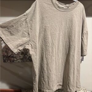 Casual Grey Green T-Shirt